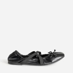 Eram Ballerines^Ballerine e élastiquée brides croisées NOIR