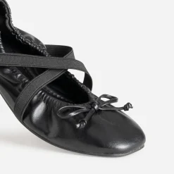Eram Ballerines^Ballerine e élastiquée brides croisées NOIR