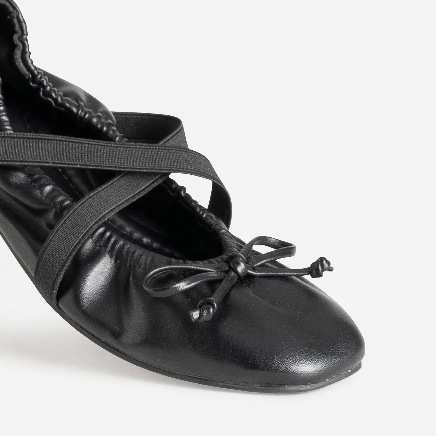 Eram Ballerines^Ballerine e élastiquée brides croisées NOIR