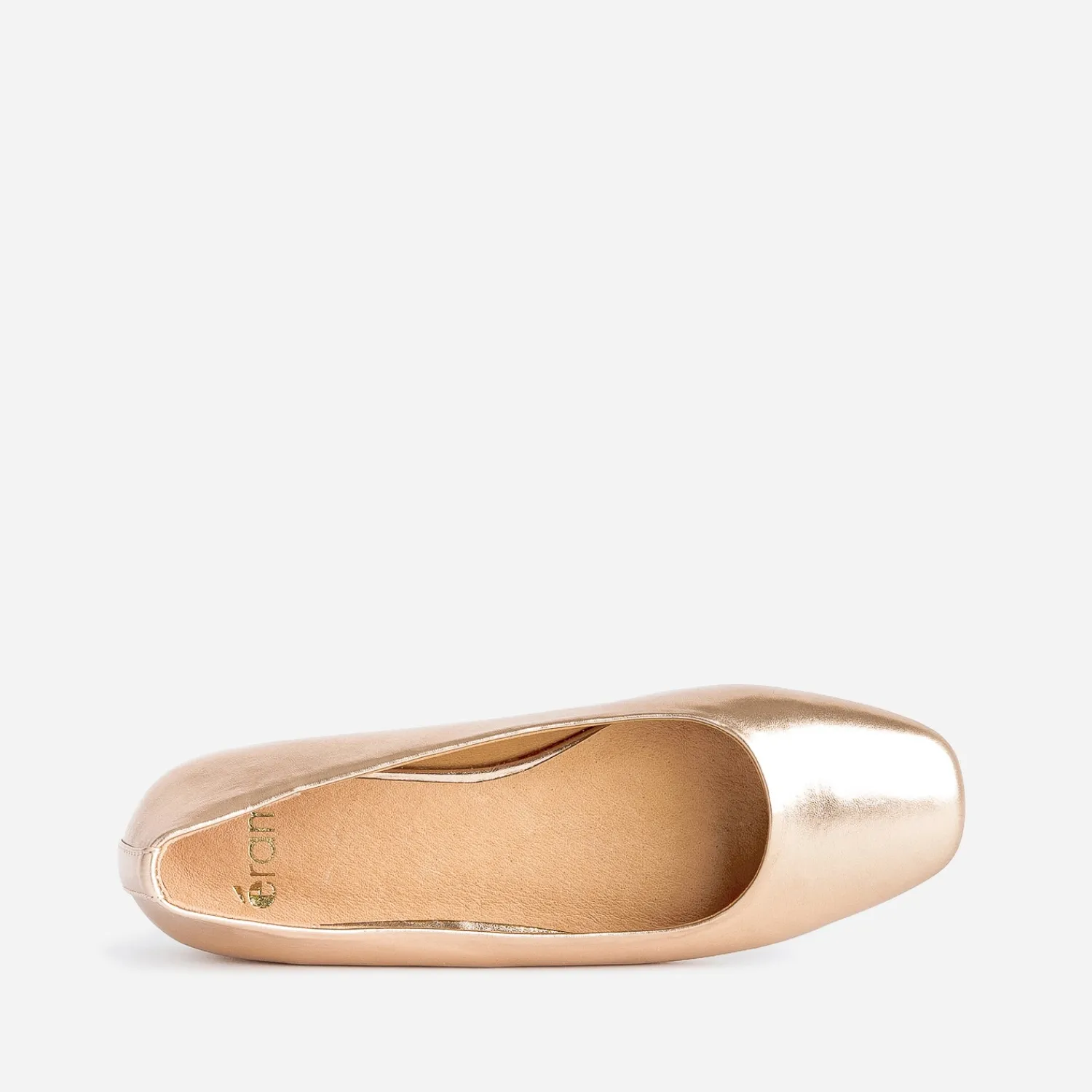 Eram Ballerines^Ballerine rose cuivré métallisé à bout carré METALISE
