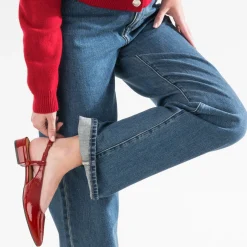 Eram Ballerines^Ballerine slingback vernie ROUGE