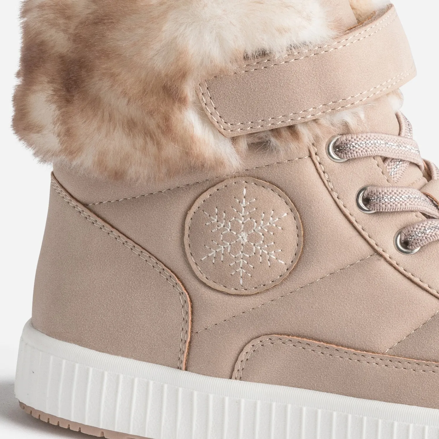 Buggy Boots^Basket rosé fourrée BEIGE
