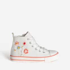 Buggy Baskets^Basket he toile broderie fleurs BLANC