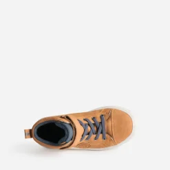 Buggy Chaussures Montantes^Basket camel, écru et marine COGNAC