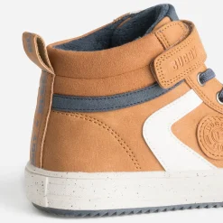 Buggy Chaussures Montantes^Basket camel, écru et marine COGNAC