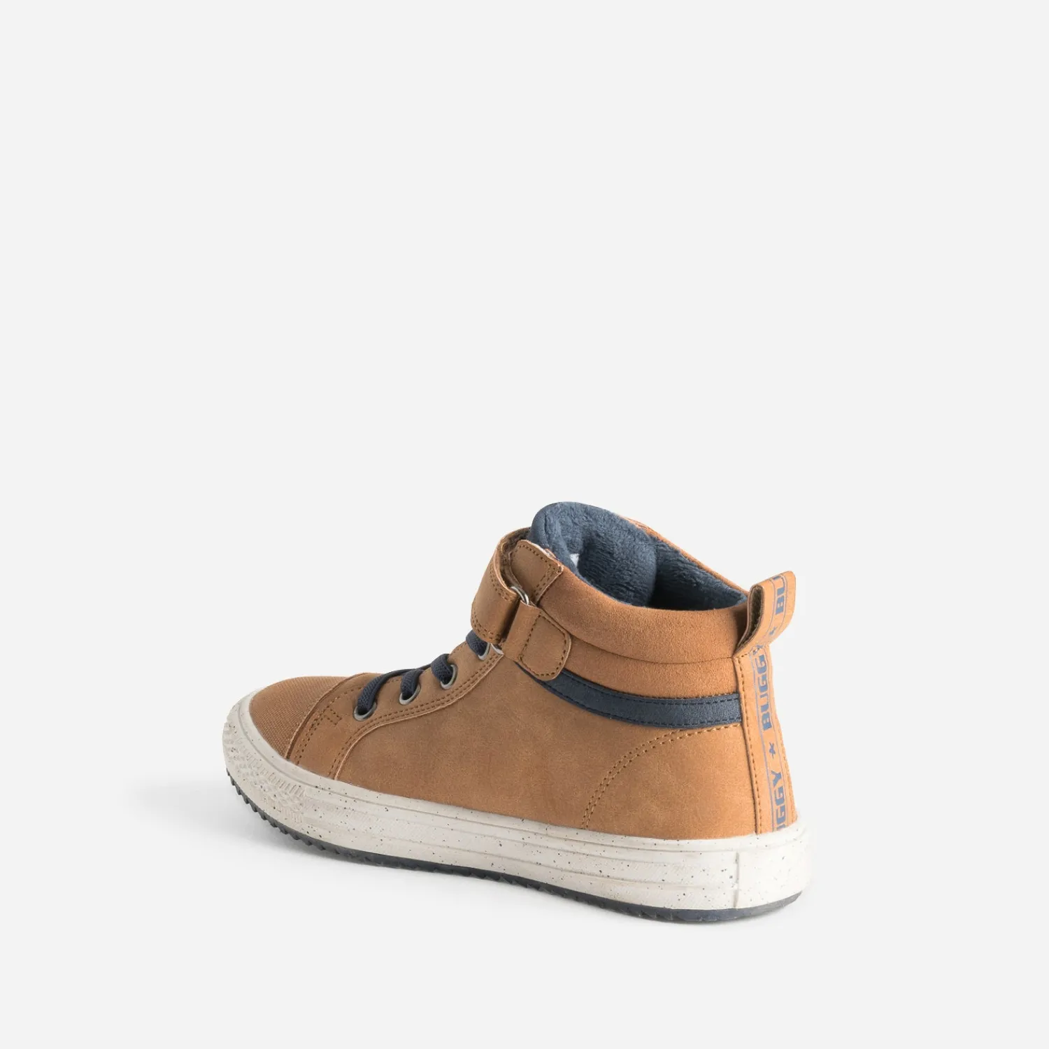 Buggy Chaussures Montantes^Basket camel, écru et marine COGNAC