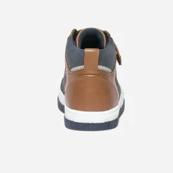 Buggy Chaussures Montantes^Basket camel et grise BLEU