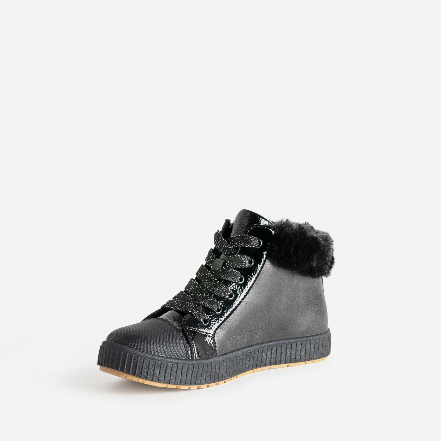 Buggy Boots^Basket e détails cœurs NOIR