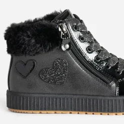 Buggy Boots^Basket e détails cœurs NOIR
