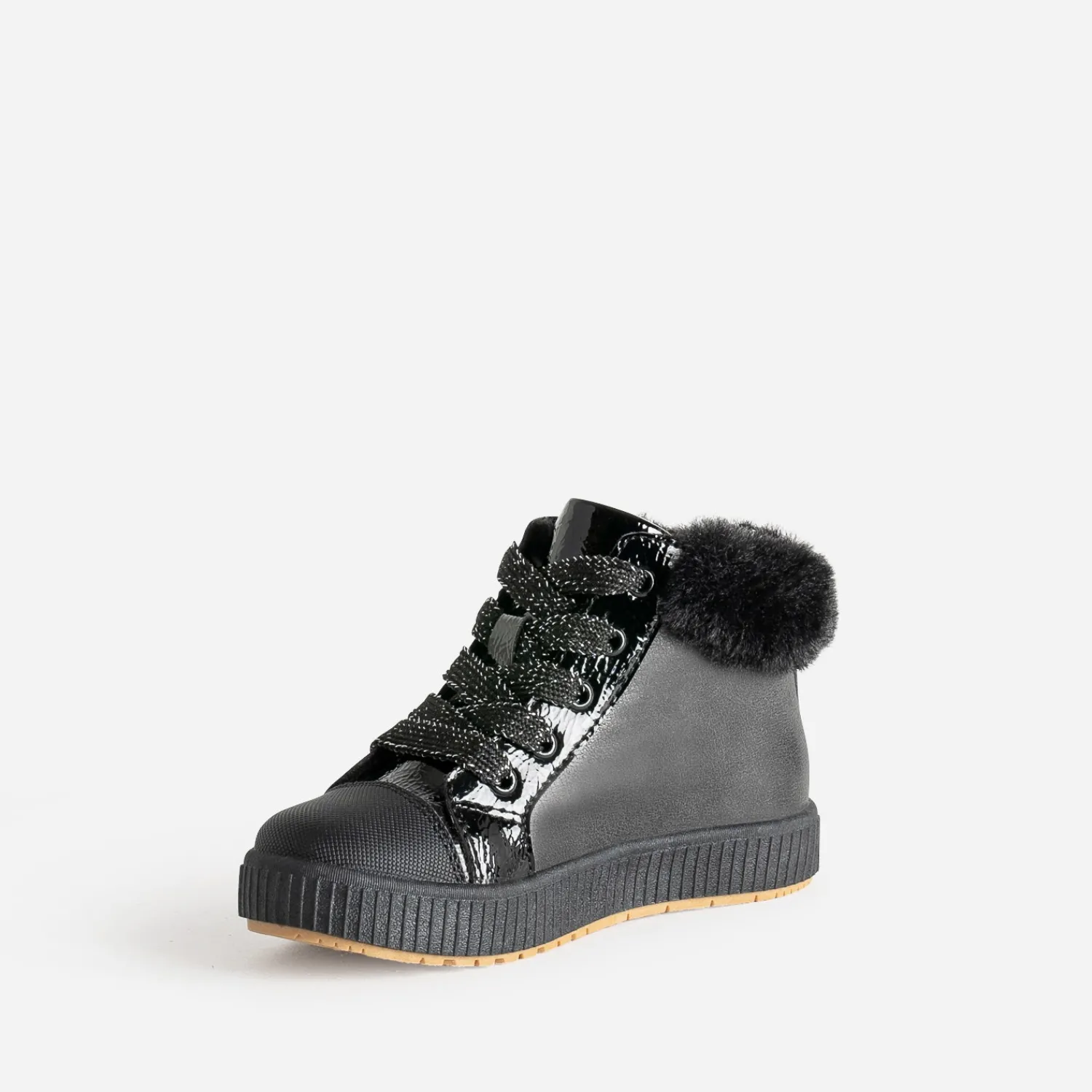Buggy Boots^Basket e détails cœurs NOIR