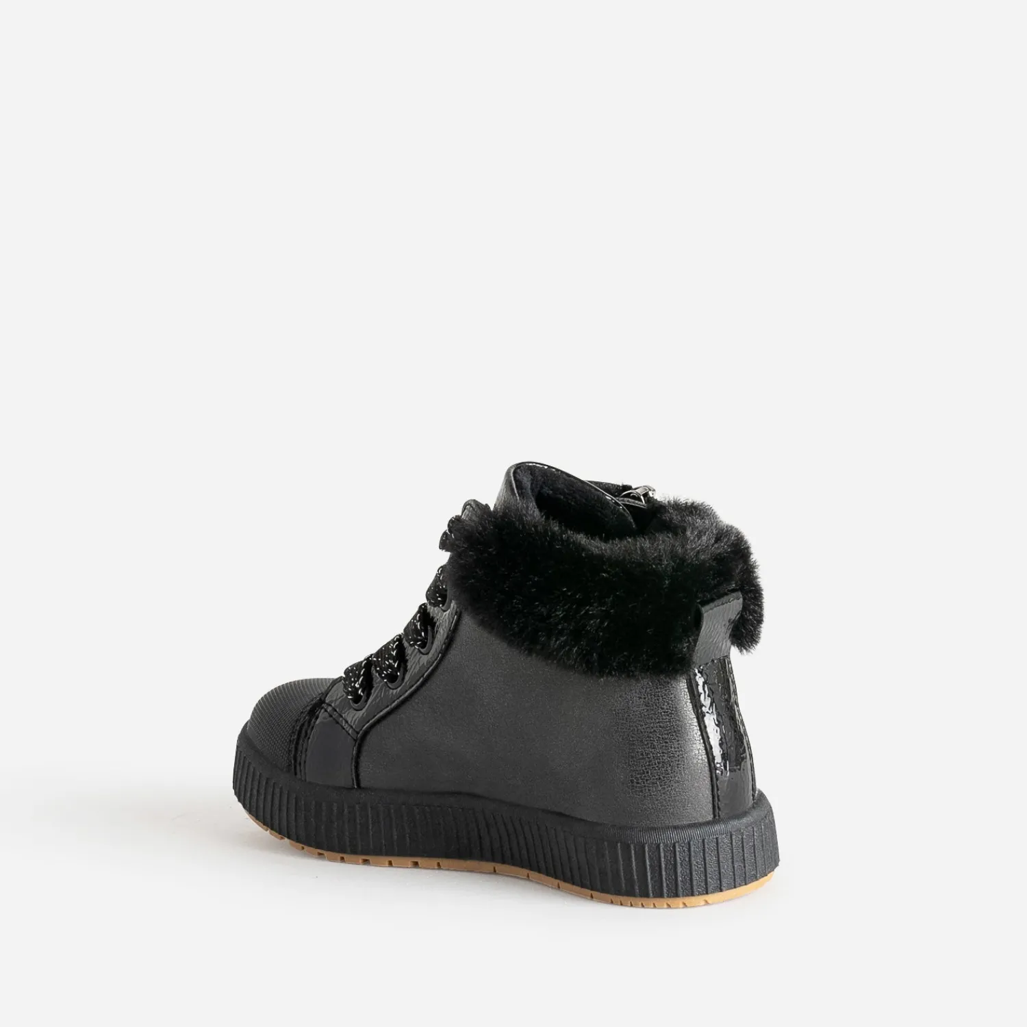 Buggy Boots^Basket e détails cœurs NOIR