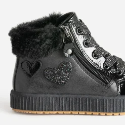 Buggy Boots^Basket e détails cœurs NOIR