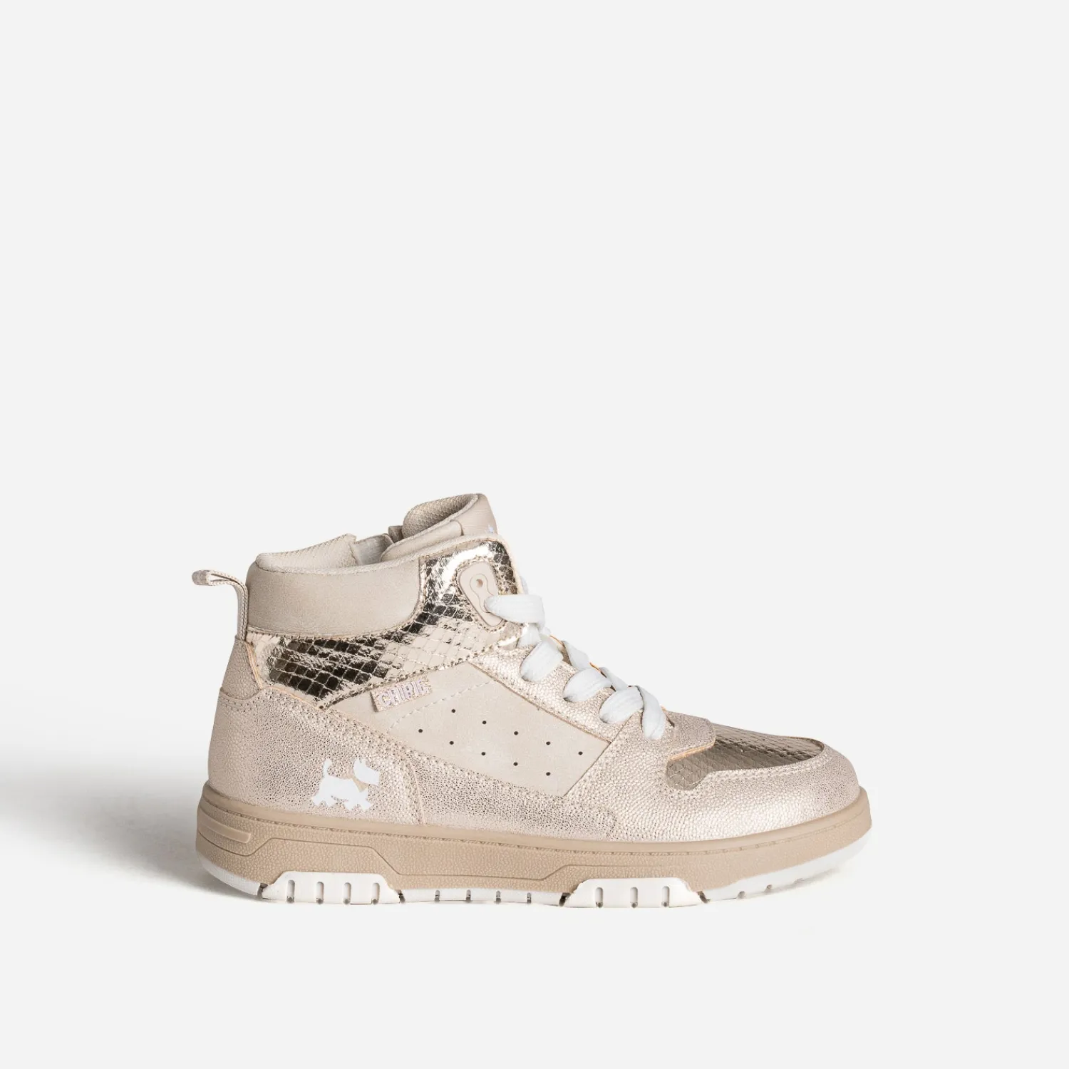 CHIPIE Baskets^Basket et dorée bi-matière BEIGE