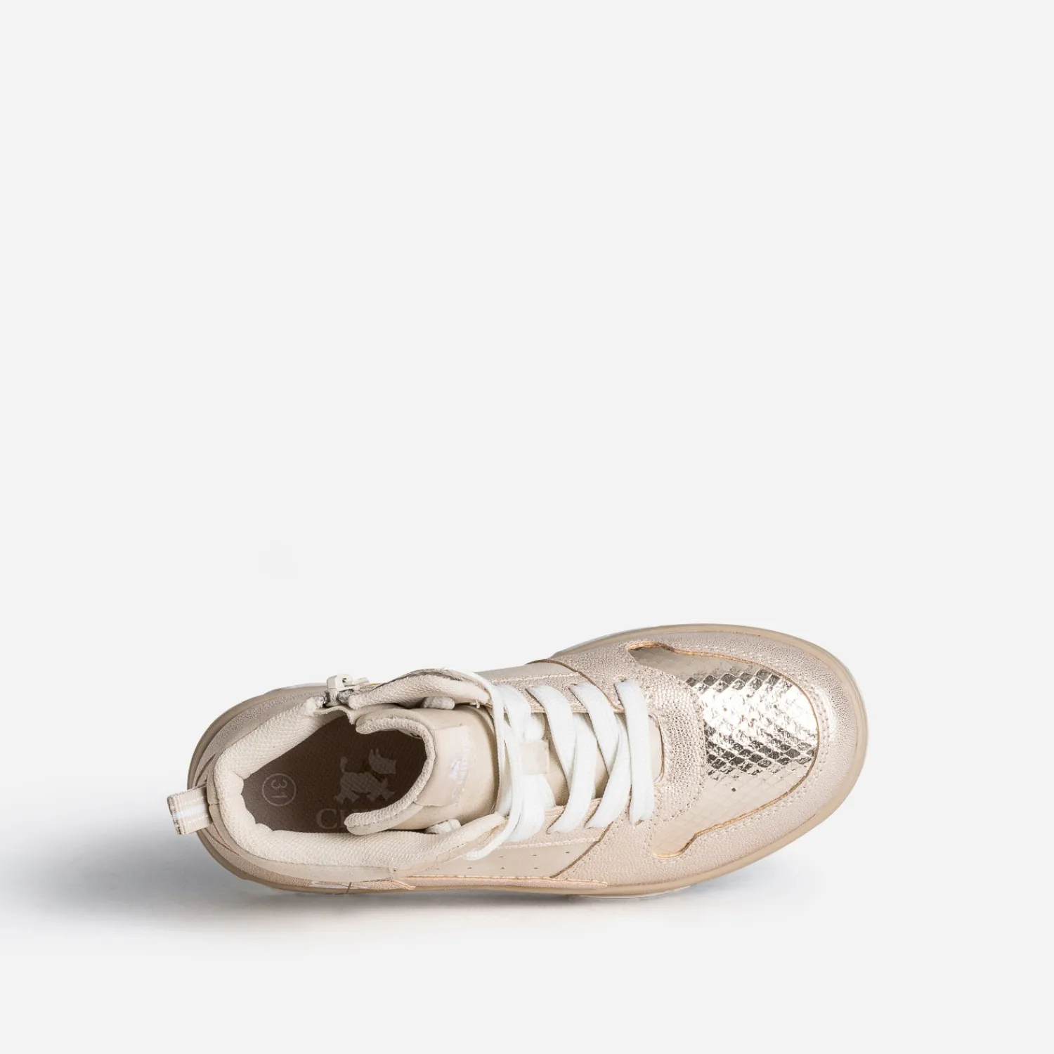 CHIPIE Baskets^Basket et dorée bi-matière BEIGE