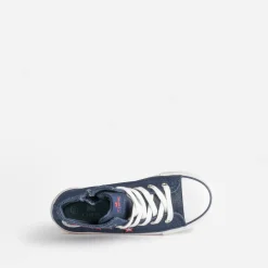 CHIPIE Baskets^Basket en jean brut pailleté avec patchs BLEU