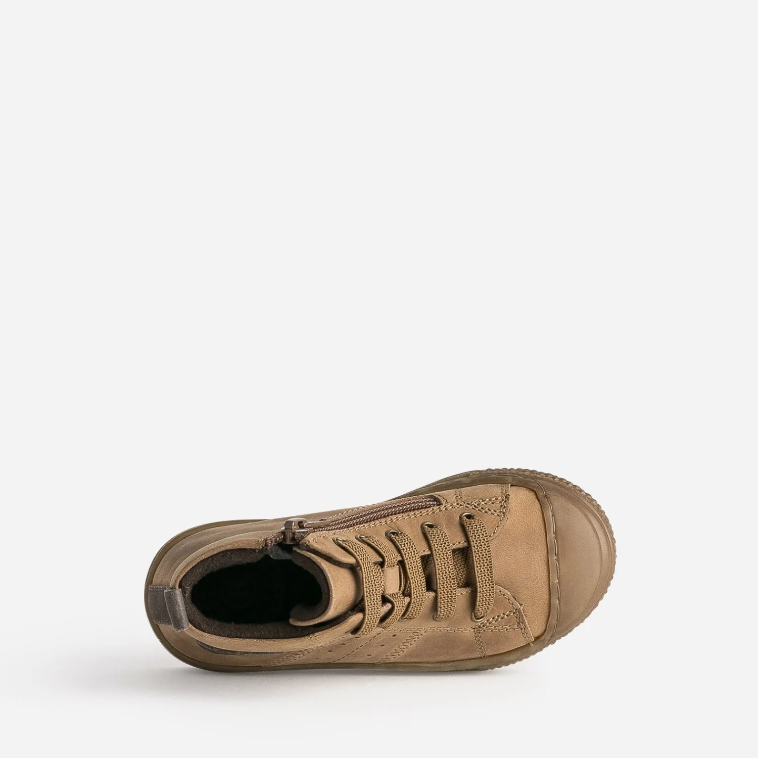 Buggy Chaussures Montantes^Basket éco-conçue marron en cuir COGNAC