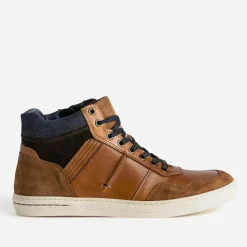 Eram Boots|Baskets/Tennis^Basket cuir à découpes COGNAC