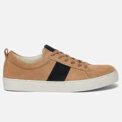 Eram Baskets/Tennis^Basket et marine en cuir velours éco-conçue COGNAC