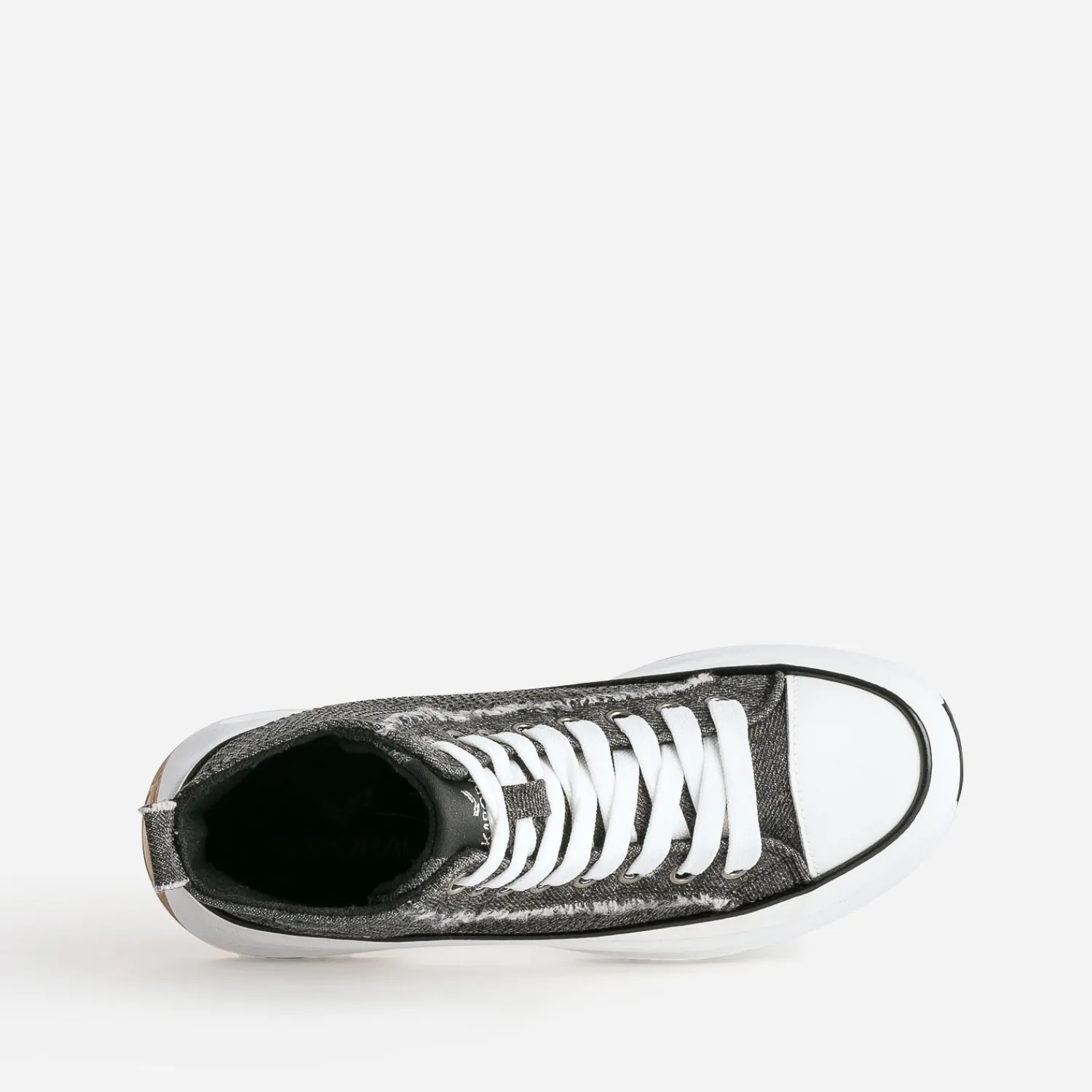 Kaporal Baskets^Basket e denim strassé à plateforme GRIS