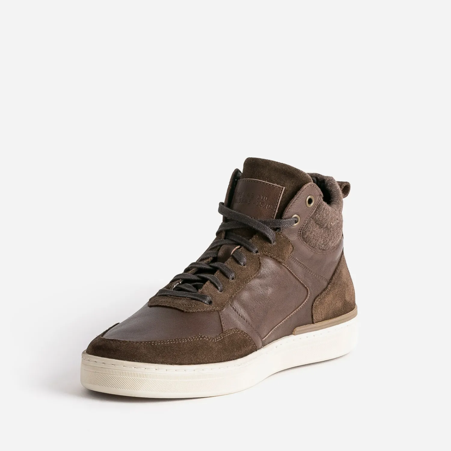 Eram Baskets/Tennis^Basket bi-matière MARRON