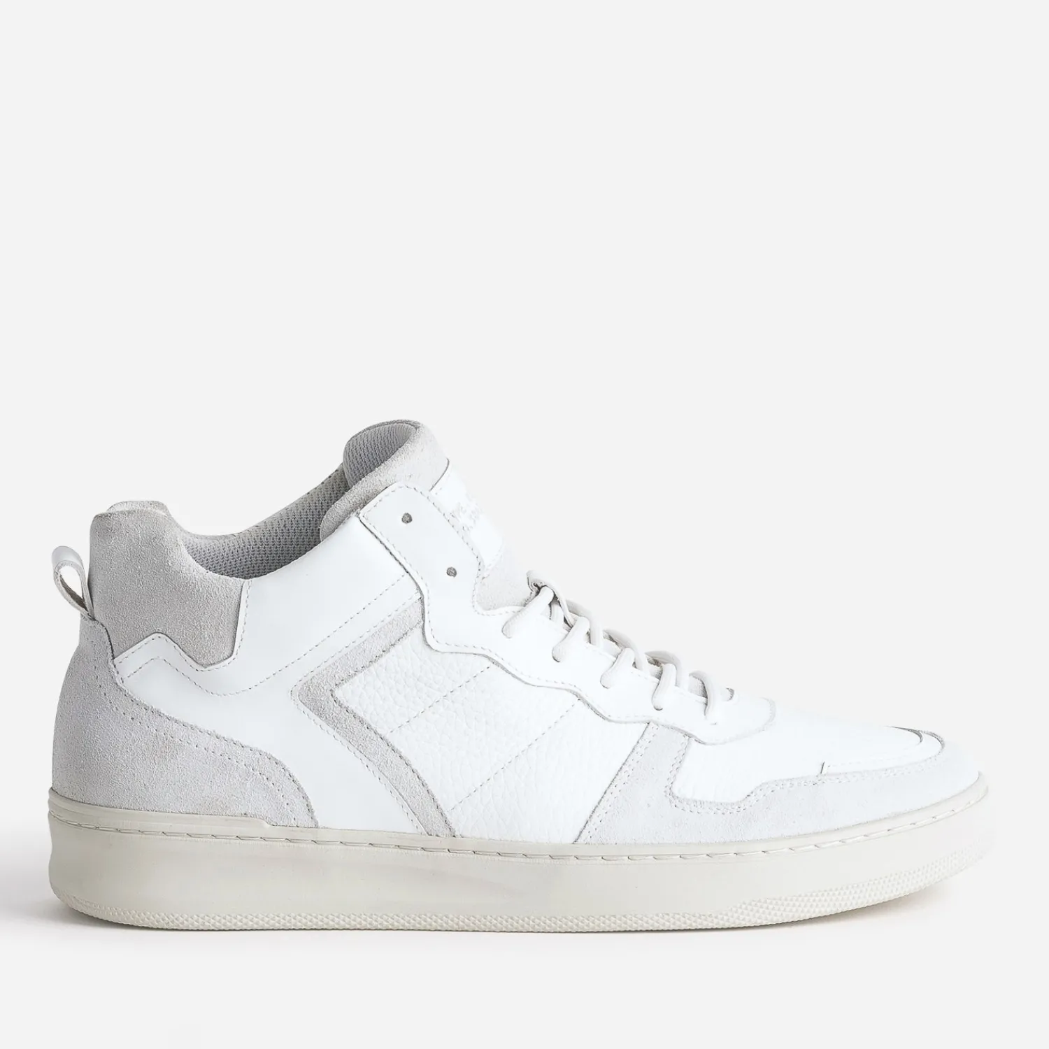 Eram Baskets/Tennis^Basket montante he et grise en cuir BLANC