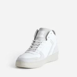 Eram Baskets/Tennis^Basket montante he et grise en cuir BLANC