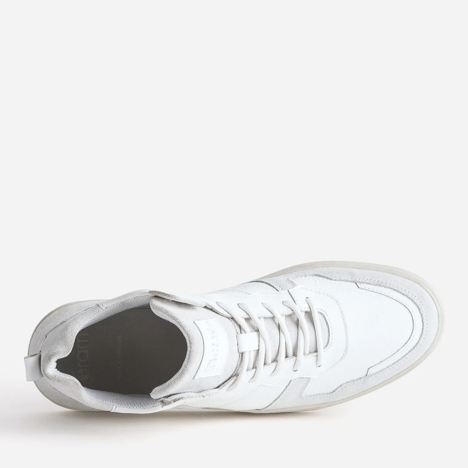 Eram Baskets/Tennis^Basket montante he et grise en cuir BLANC