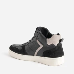 Eram Baskets/Tennis^Basket montante e et grise en cuir NOIR