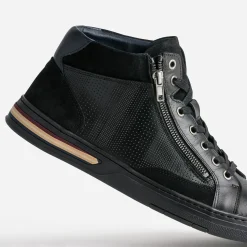 Eram Boots|Baskets/Tennis^Basket noire cuir COGNAC