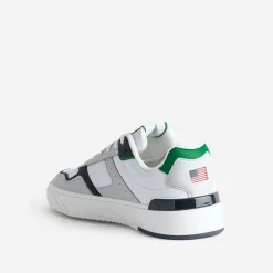 Schott Baskets/Tennis^Basket he, grise et verte BLANC