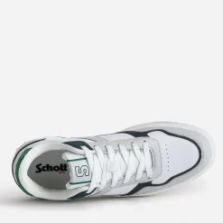 Schott Baskets/Tennis^Basket he, grise et verte BLANC
