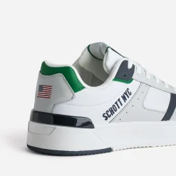 Schott Baskets/Tennis^Basket he, grise et verte BLANC