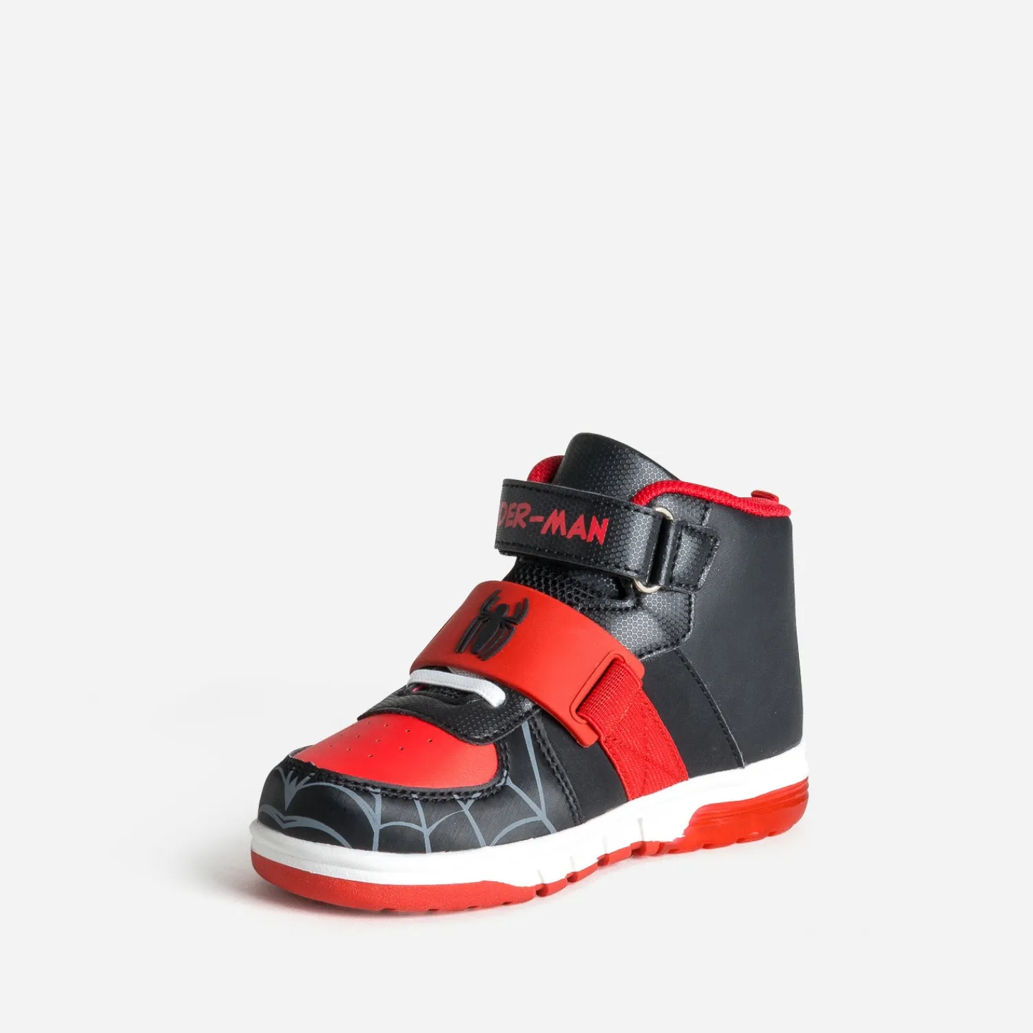 703 Baskets^Basket SPIDER-MAN e et rouge lumineuse NOIR