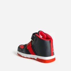 703 Baskets^Basket SPIDER-MAN e et rouge lumineuse NOIR