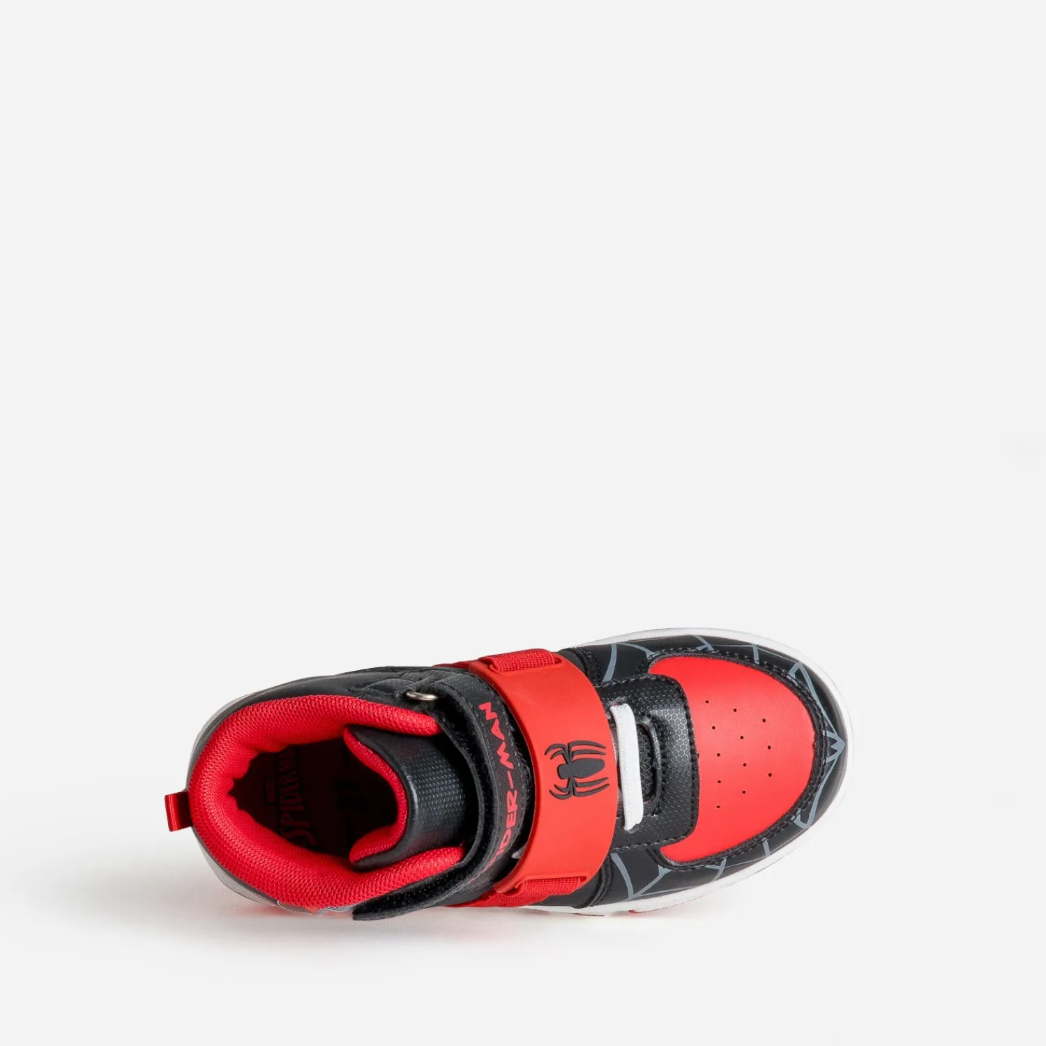 703 Baskets^Basket SPIDER-MAN e et rouge lumineuse NOIR