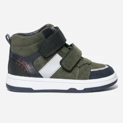 Buggy Chaussures Montantes^Baskets kaki à double scratchs VERT