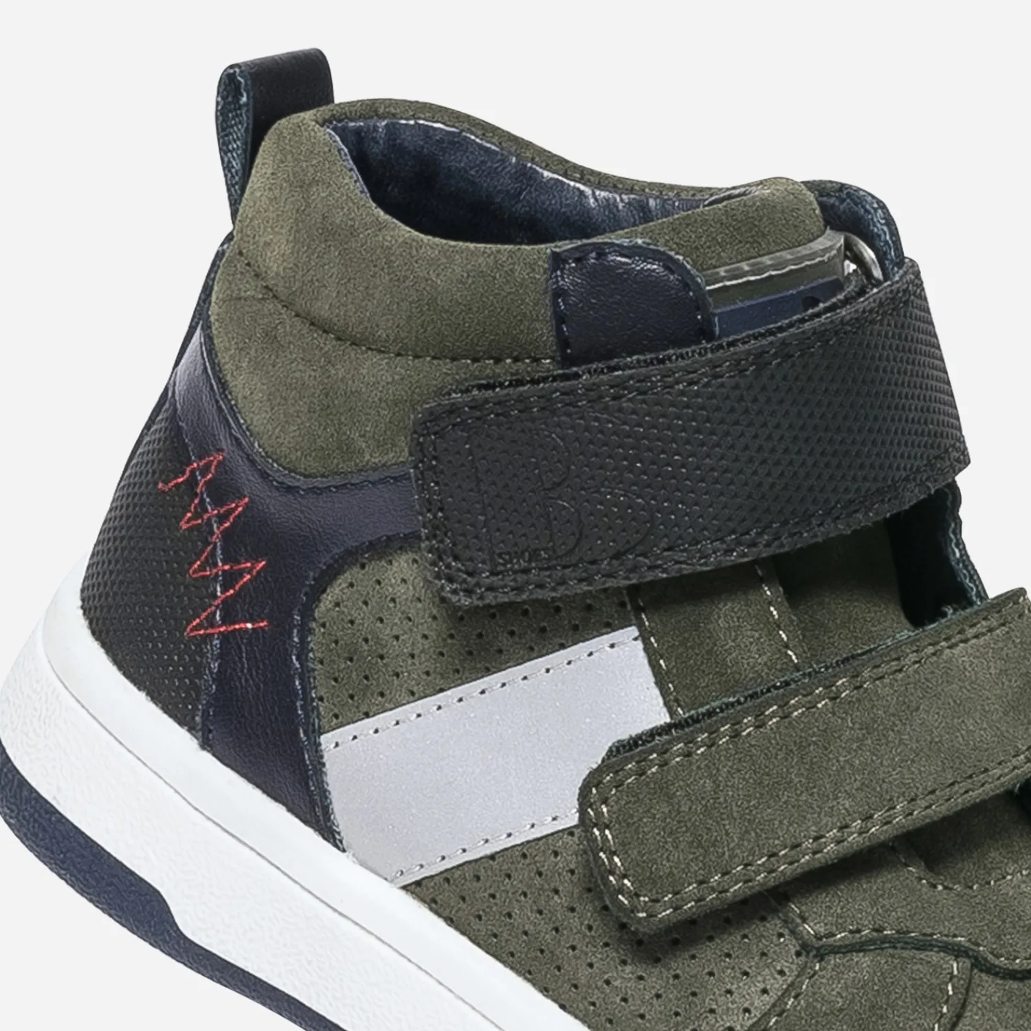 Buggy Chaussures Montantes^Baskets kaki à double scratchs VERT