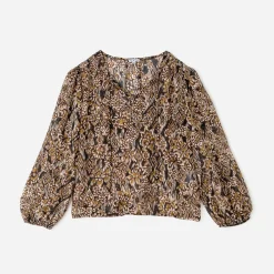Texto Chemises & Blouses^Blouse à imprimé ethnique floral MARRON