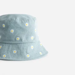 Eram Chapeaux, Bonnets & Casquettes^Bob baby blue broderies fleurs BLEU