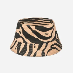 Texto Chapeaux, Bonnets & Casquettes^Bob réversible motif zèbre et noir BEIGE