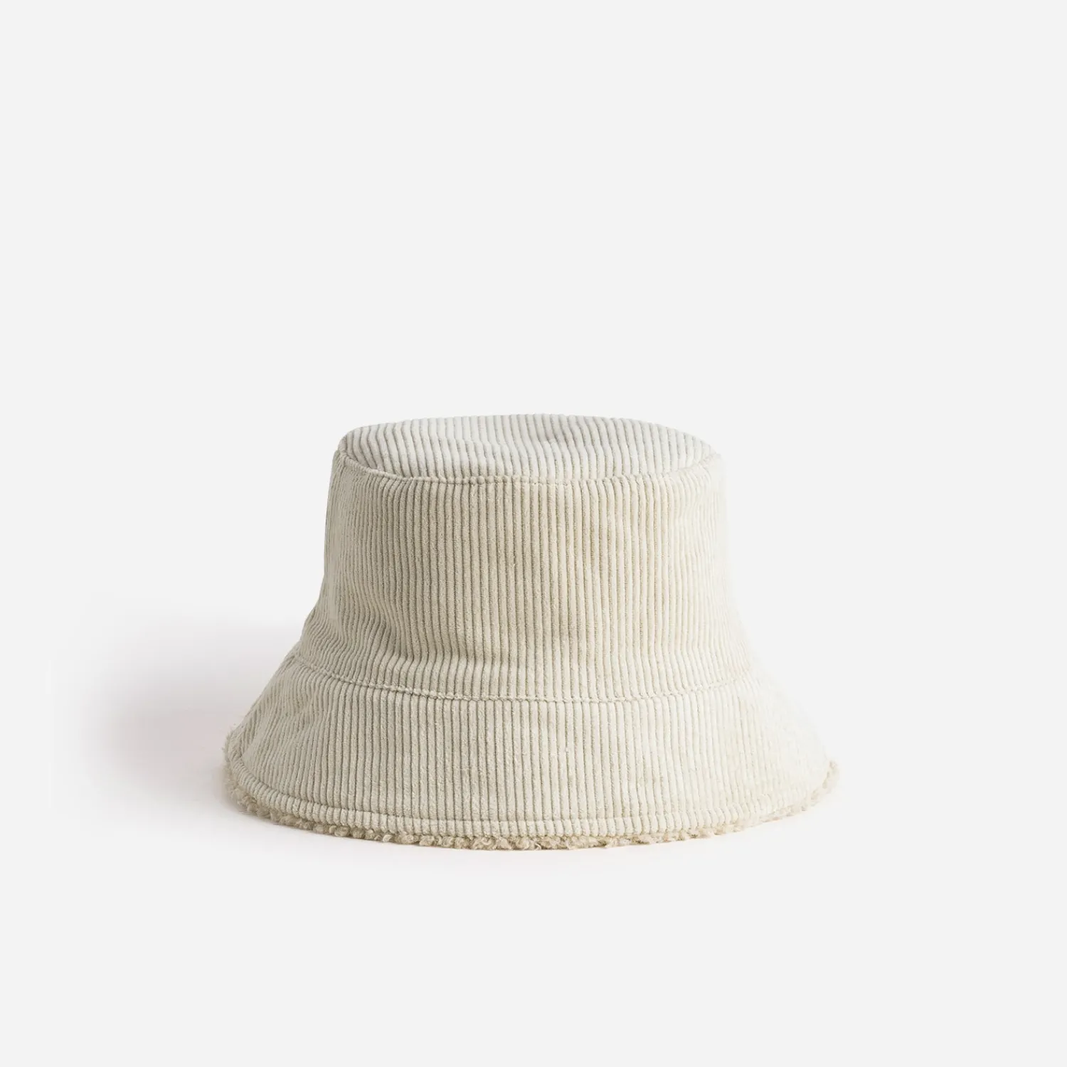 Texto Chapeaux, Bonnets & Casquettes^Bob réversible velours et Sherpa écru BEIGE