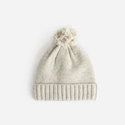 Eram Chapeaux, Bonnets & Casquettes^Bonnet écru chiné tricot à pompon BEIGE