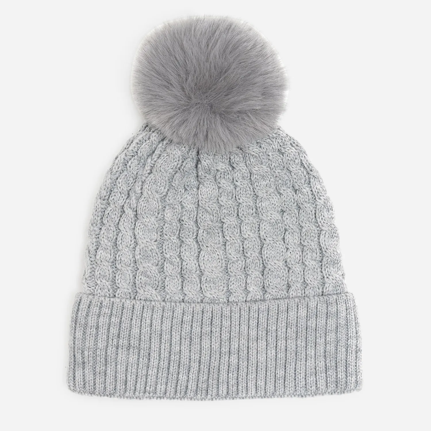 Eram Chapeaux, Bonnets & Casquettes^Bonnet tricot à torsades et pompon GRIS
