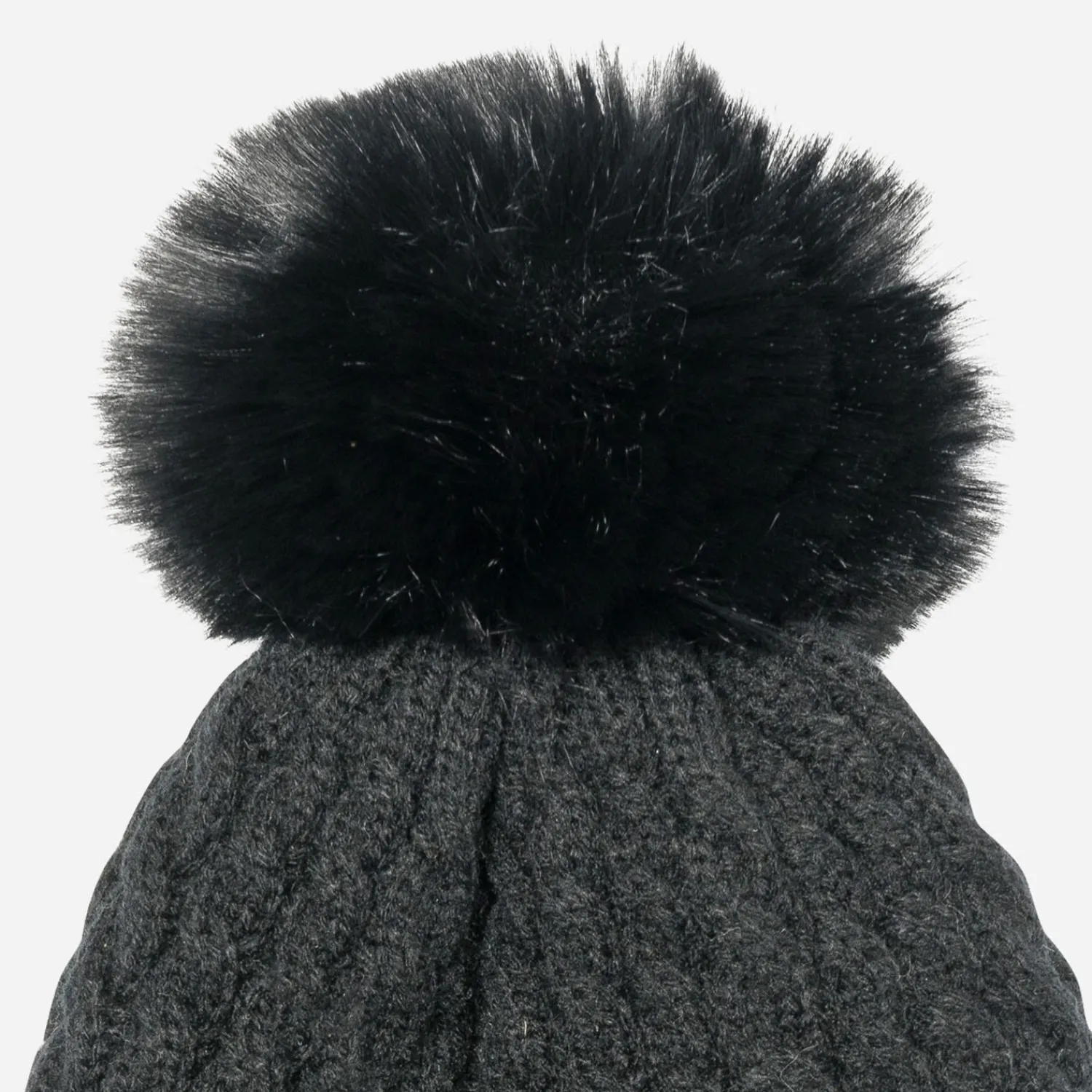 Eram Chapeaux, Bonnets & Casquettes^Bonnet TEXTO en tricot torsadé à pompon NOIR