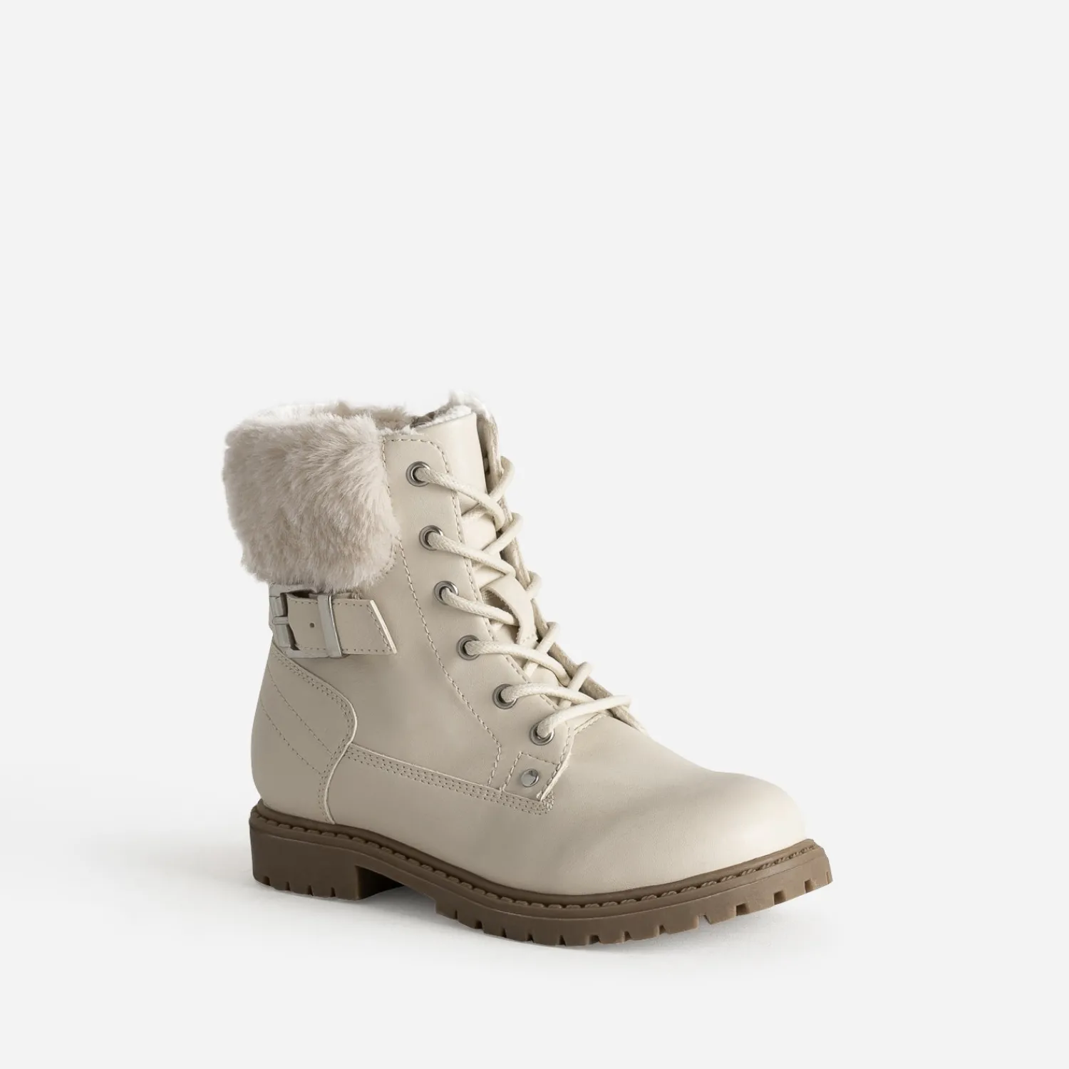 Buggy Boots^Boots à lacet fourré BEIGE