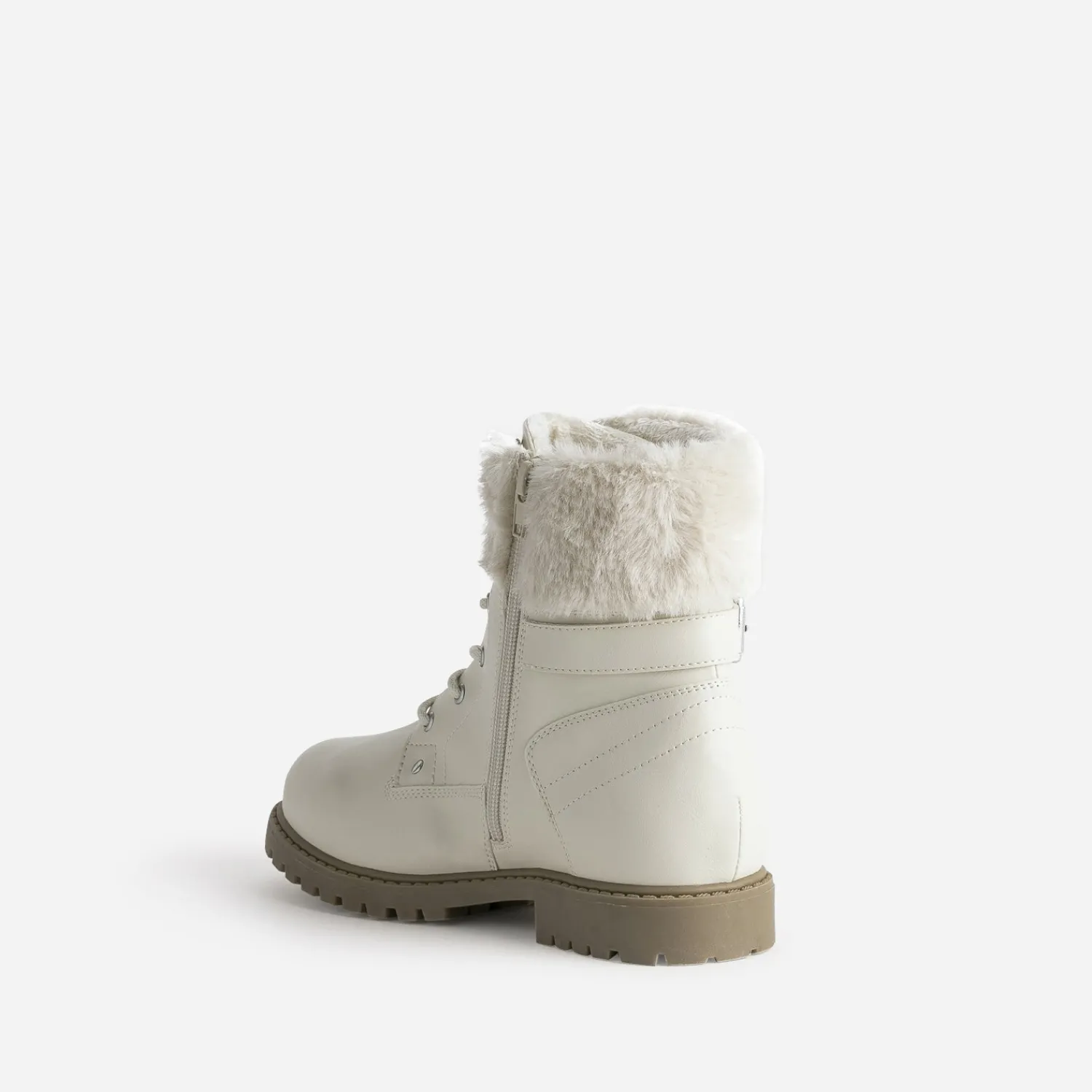 Buggy Boots^Boots à lacet fourré BEIGE