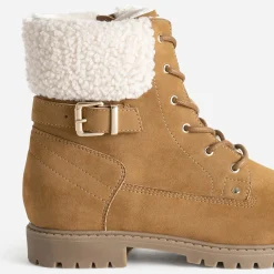 Buggy Boots^Boots à lacet fourré CAMEL