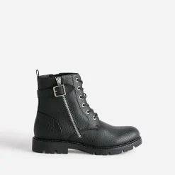 Buggy Boots^Boots à lacet avec zip côté NOIR