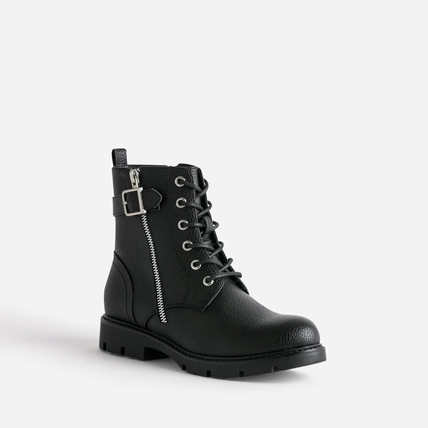 Buggy Boots^Boots à lacet avec zip côté NOIR