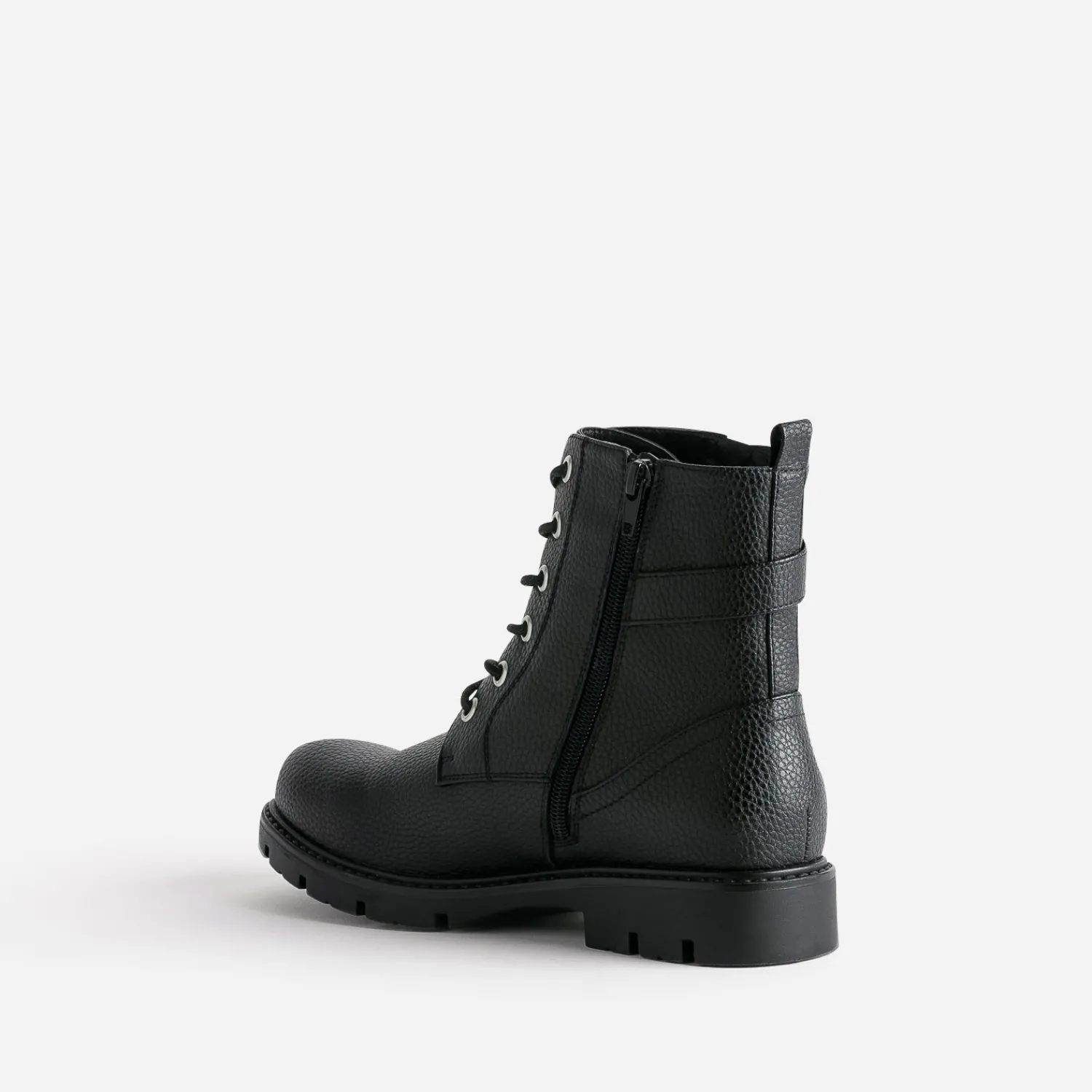 Buggy Boots^Boots à lacet avec zip côté NOIR